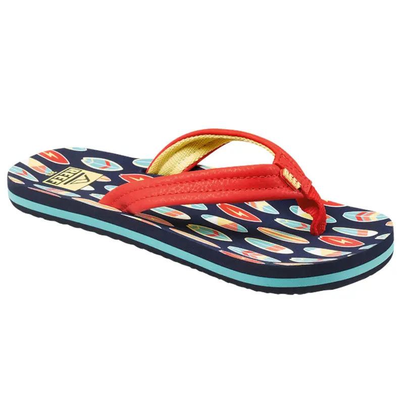 Reef Boys’ Ahi Flip-Flops – Red Surfer Design