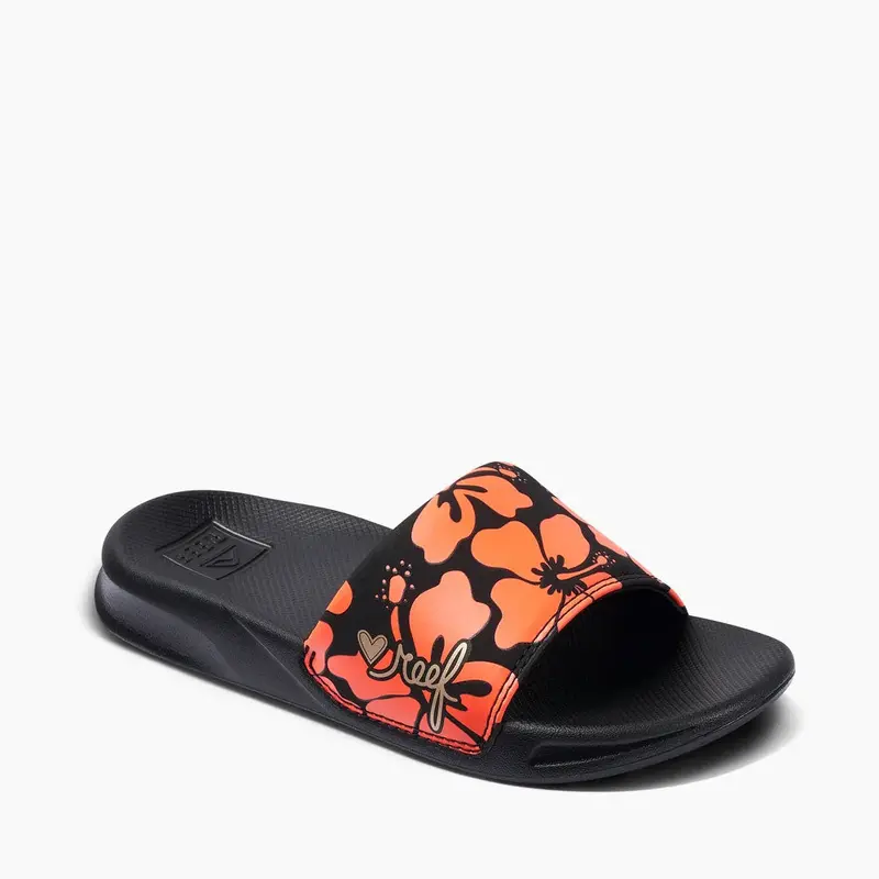 Reef Kids One Slide Sandals – Hibiscus Coral Theme
