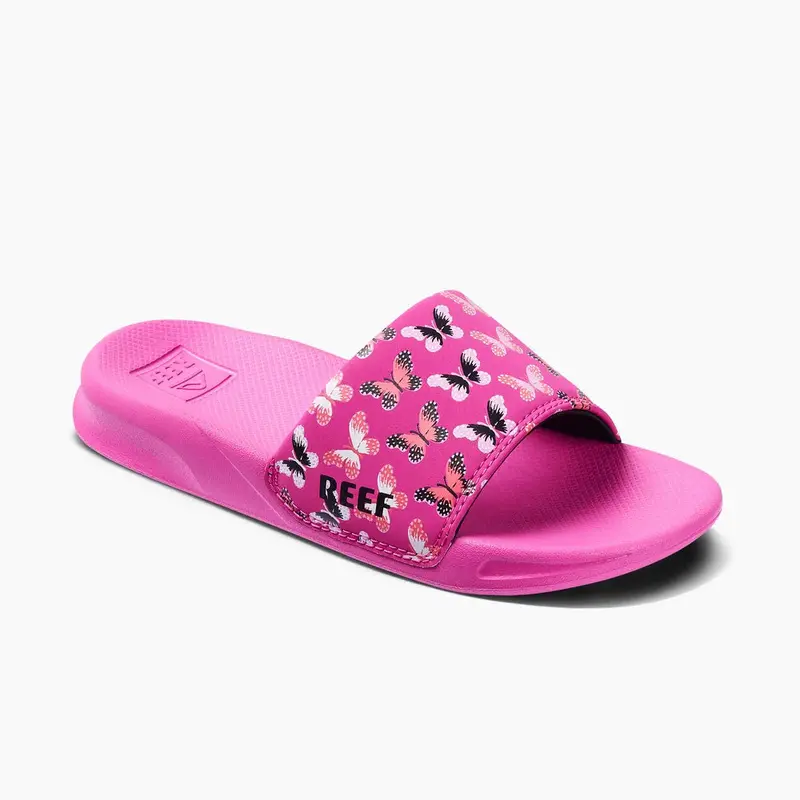 Reef Kids One Slide Sandals – Orchid Butterfly Design