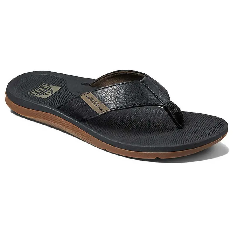 Reef Santa Ana Men’s Flip Flops – Matte Black Finish
