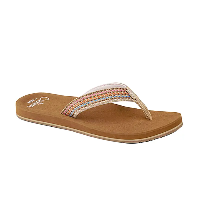 Reef Women’s Baja Elana Flip-Flops – Brown & Blush Pink