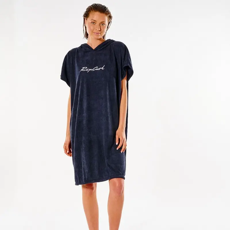 Rip Curl Script Hooded Changing Towel in Black