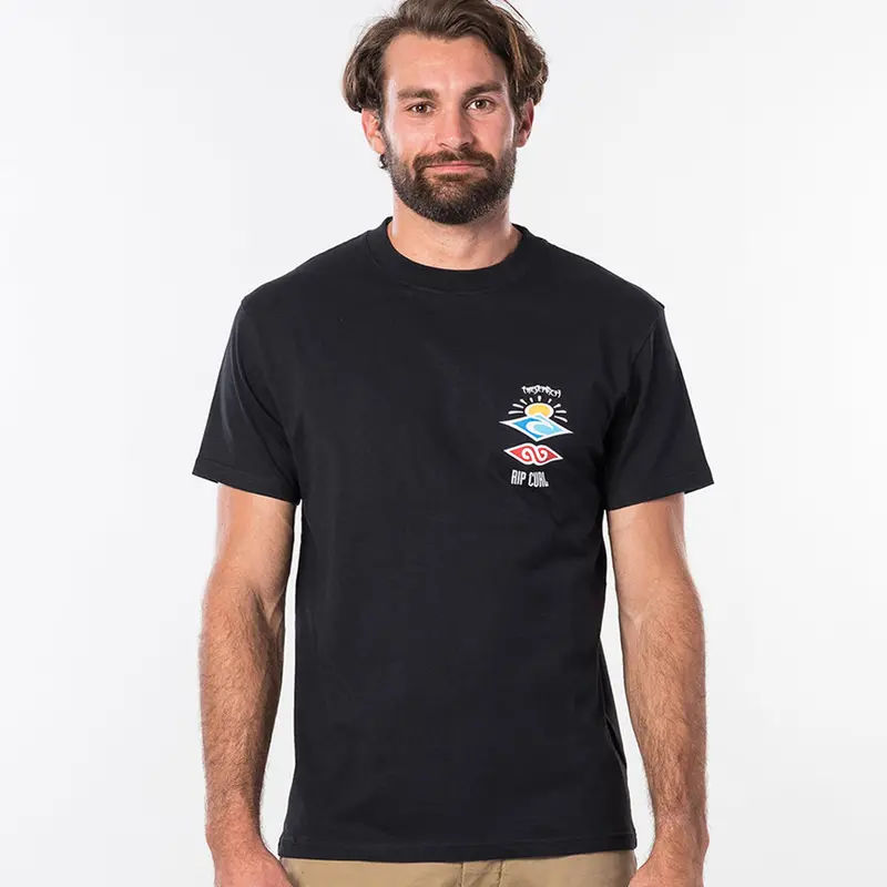 Rip Curl Search Logo Cotton T-Shirt – Short Sleeve Casual Top