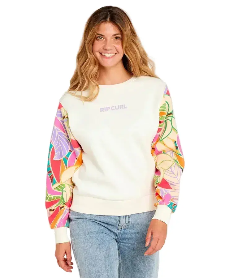 Rip Curl Wavy Print Fleece Sweatshirt – Lily Floral Crewneck