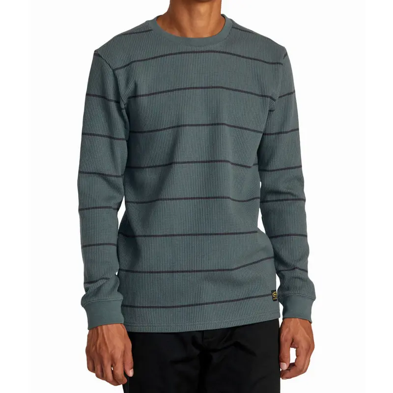 RVCA Day Shift Thermal-Stripe Long-Sleeve Tee