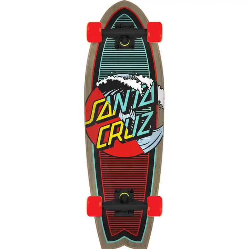 Santa Cruz 27.7″ Wave Splice Shark Cruiser Complete Skateboard