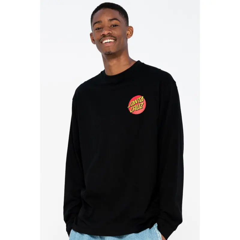 Santa Cruz Classic Dot Long-Sleeve Cotton T-Shirt