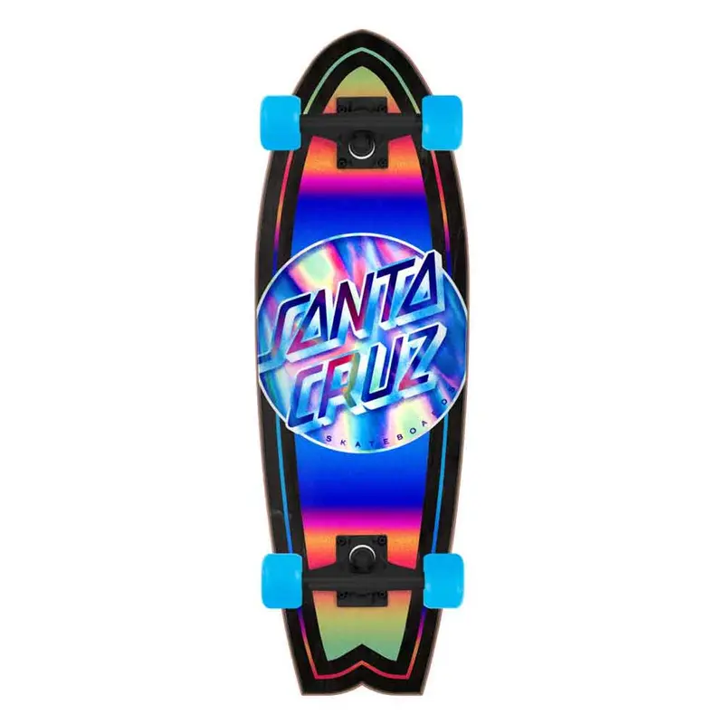 Santa Cruz Iridescent Dot Shark Cruiser – 27.7″ Complete Longboard Skateboard