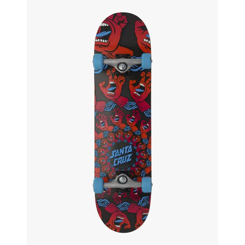 Santa Cruz Mandala Hand 8″ Complete Skateboard – Red & Blue