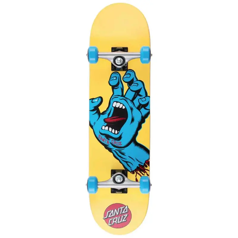 Santa Cruz Screaming Hand 7.75″ Complete Skateboard – Vibrant Yellow