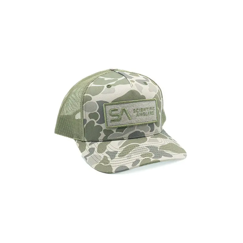 Scientific Anglers Camo Trucker Hat – Breathable Outdoor Headwear
