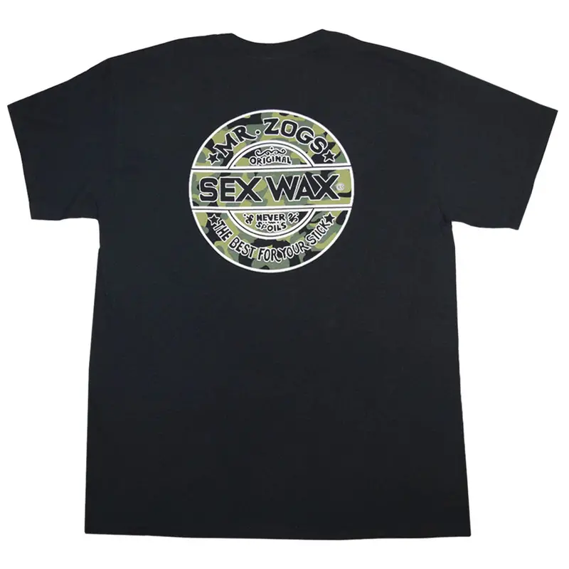 Sexwax Camo Print Cotton T-Shirt