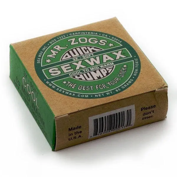 Sexwax Quick Humps Green – Fast-Grip Surfboard Wax for Cool to Cold Water