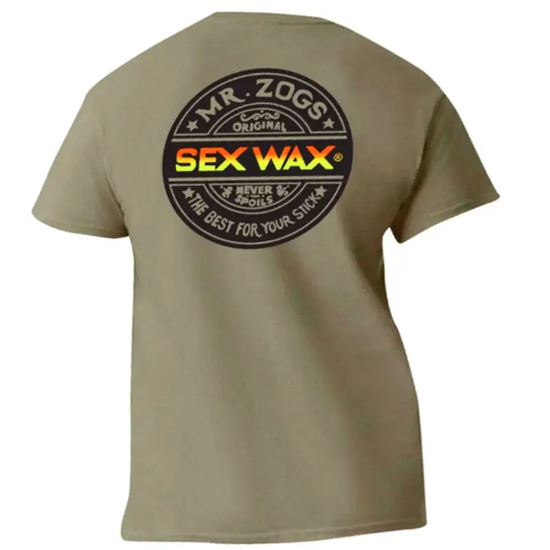 Sexwax Tee: Word Fade Design in Orange Prairie Dust