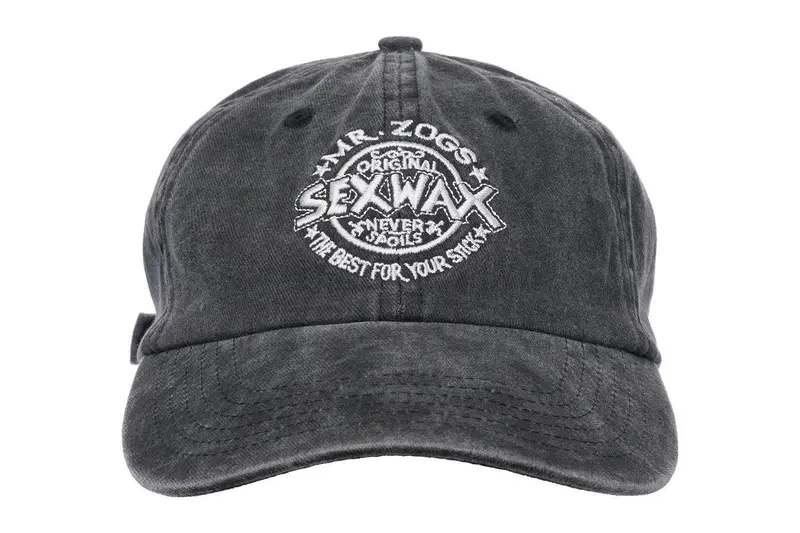 Sexwax Washed Black Dad-Style Cotton Cap
