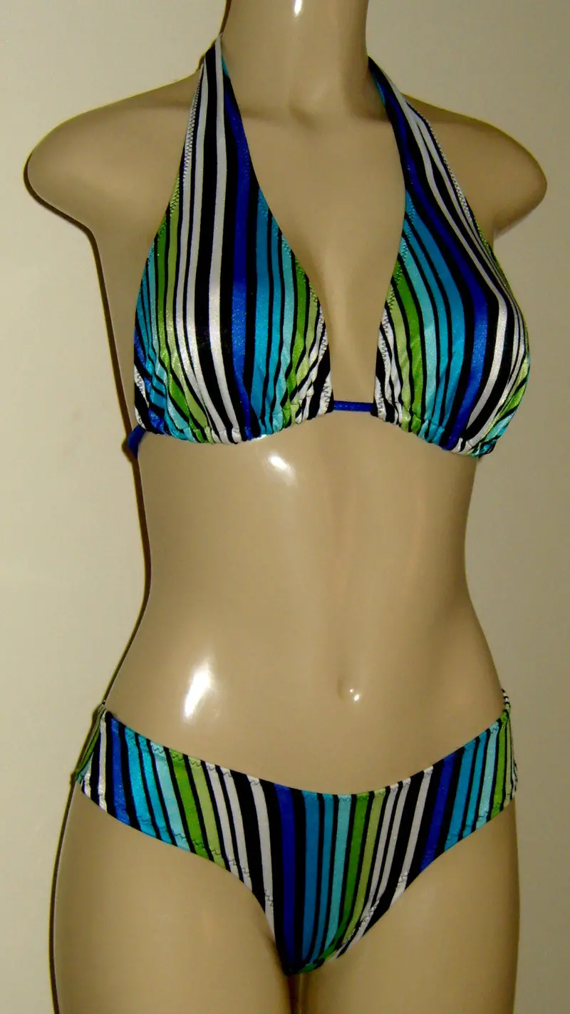 Sliding-Halter Bikini Top and Cheeky Coverage Bottom
