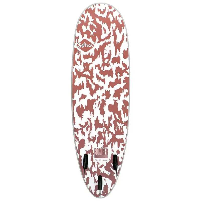 Softech Bomber FCS II 6’10 Surfboard – Grey & Dusty Red