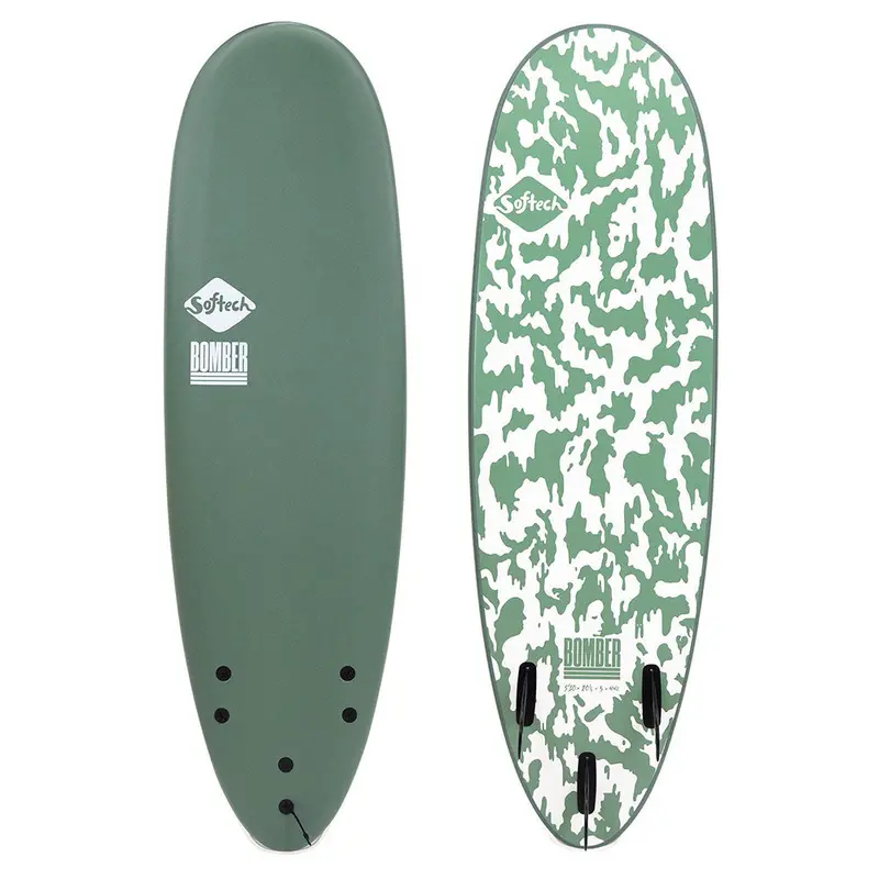 Softtech Bomber II 5’10” All-Around Softboard – Smoke Green & White