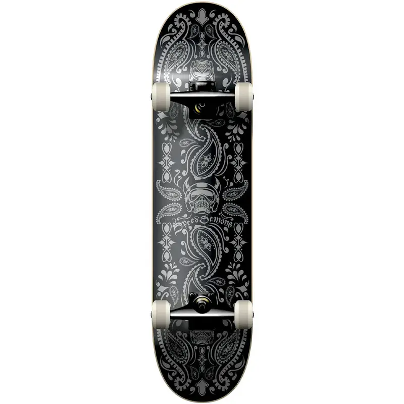 Speed Demons Bandana Complete Skateboard – 7.75″ Black/Black Deck
