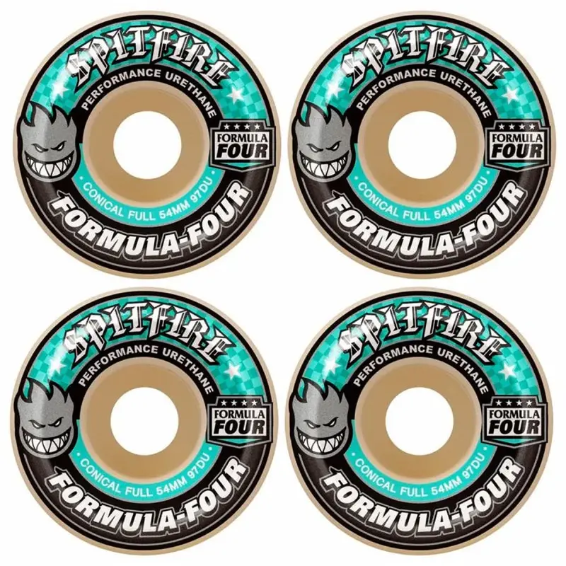 Spitfire Formula Four Full Conical Skateboard Wheels – 97a Hardness