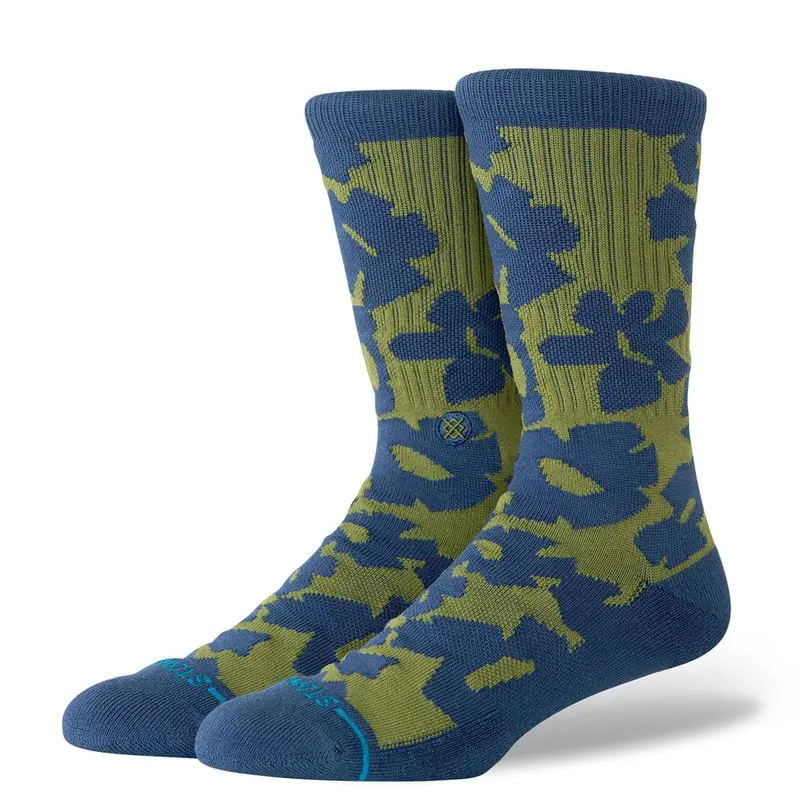 Stance Stomped Crew Socks in Olive Green