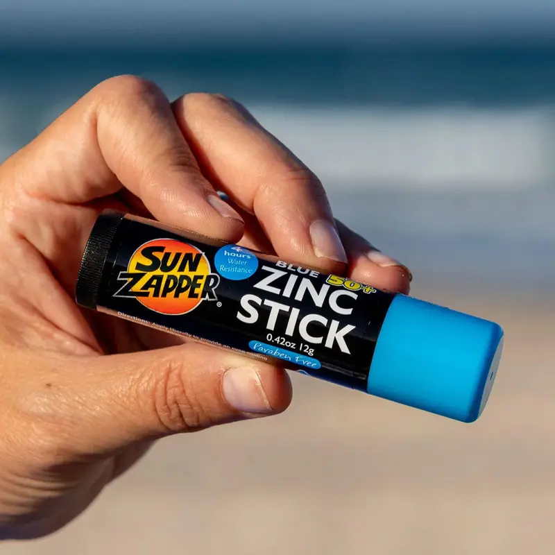 Sun Zapper Zinc Oxide Sunscreen Stick – Cool Blue Shade