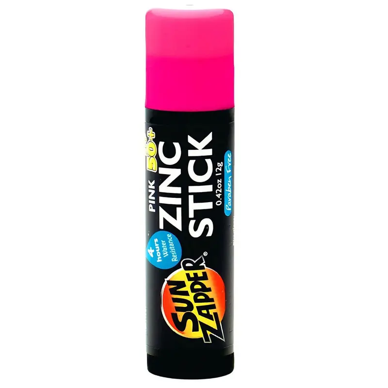 Sun Zapper Zinc Oxide Sunscreen Stick – Vibrant Pink Hue