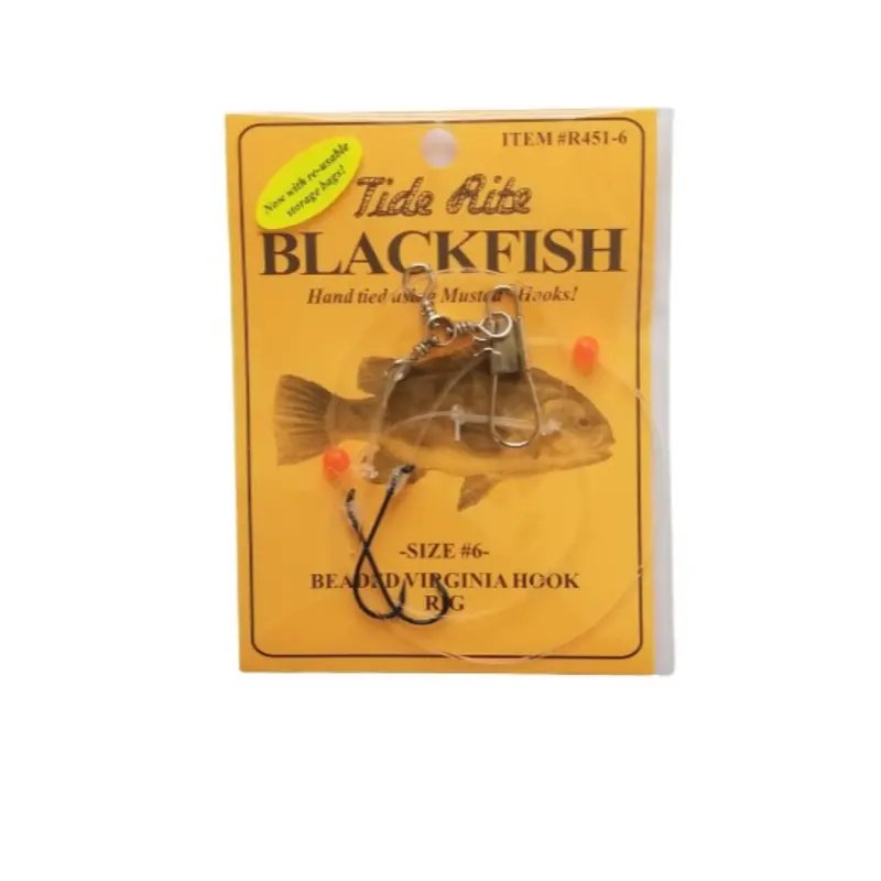 Tide Rite Beaded Blackfish Rig – Virginia Hook Style with Glass Beads (R451)