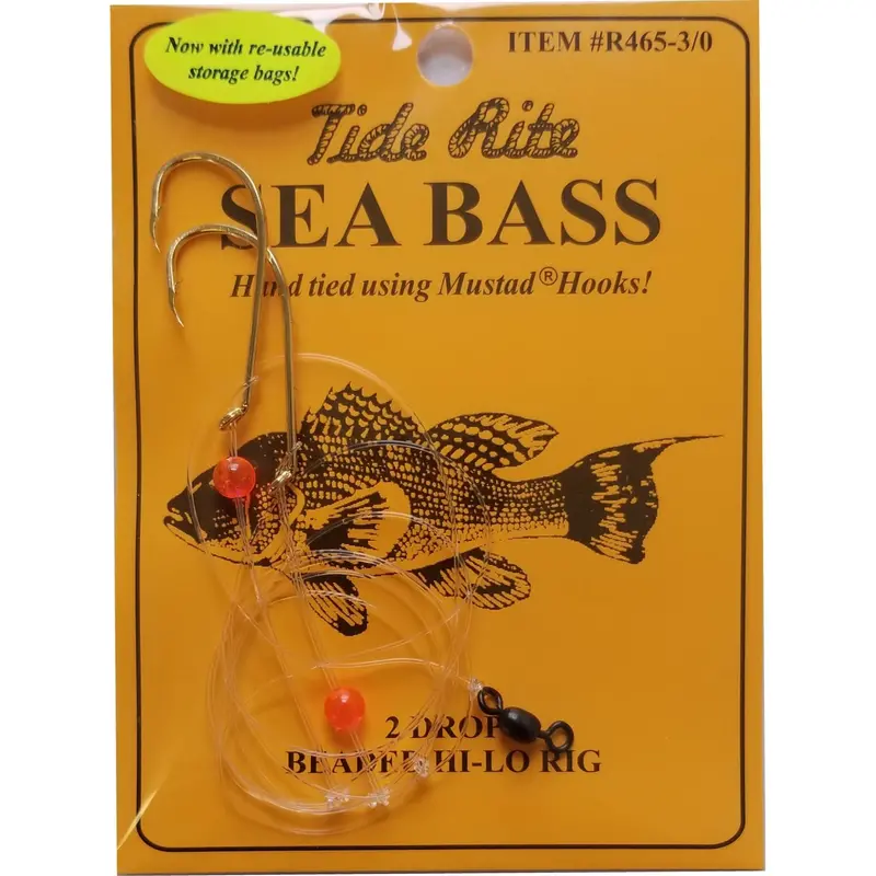 Tide Rite Sea Bass 2-Drop Beaded Hi-Lo Rig (R465 Series)