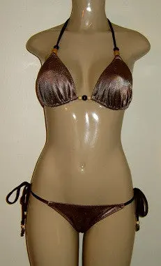 Triangle Bikini Top with Single-Tie Bikini Bottom