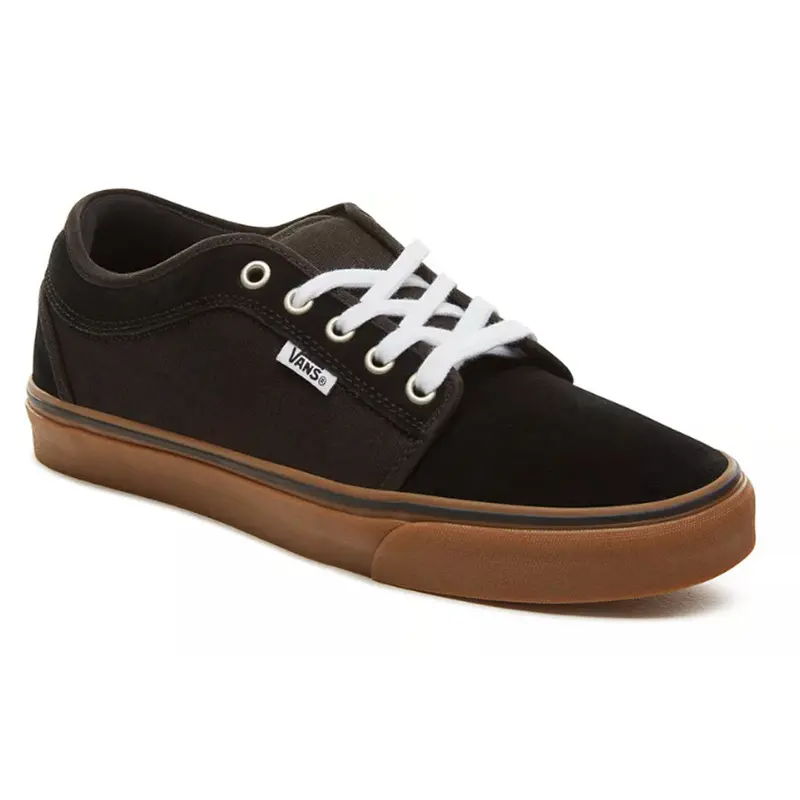 Vans Chukka Low Skate Shoes – Black and Gum Sole