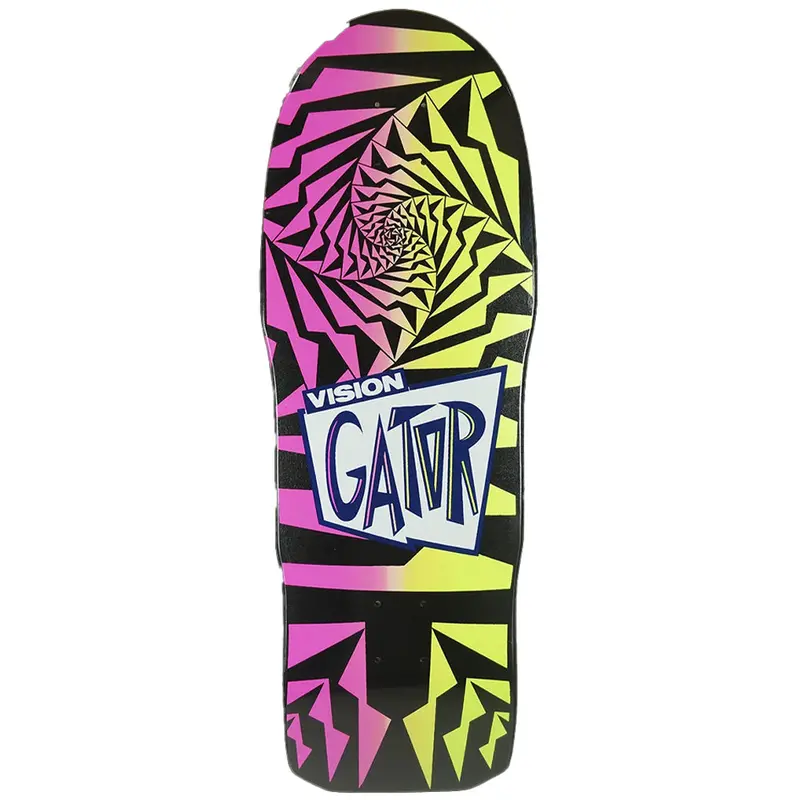 Vision Gator II Modern Concave Skate Deck – Black & Yellow