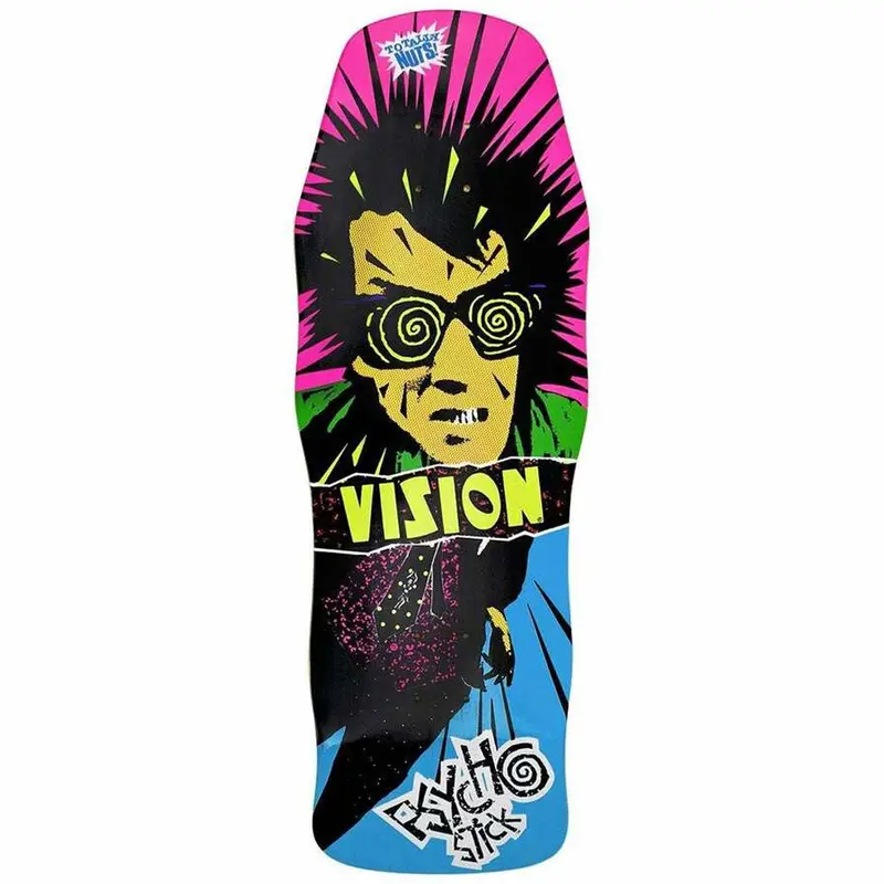 Vision Psycho Stick Skate Deck – Modern Concave, Blue