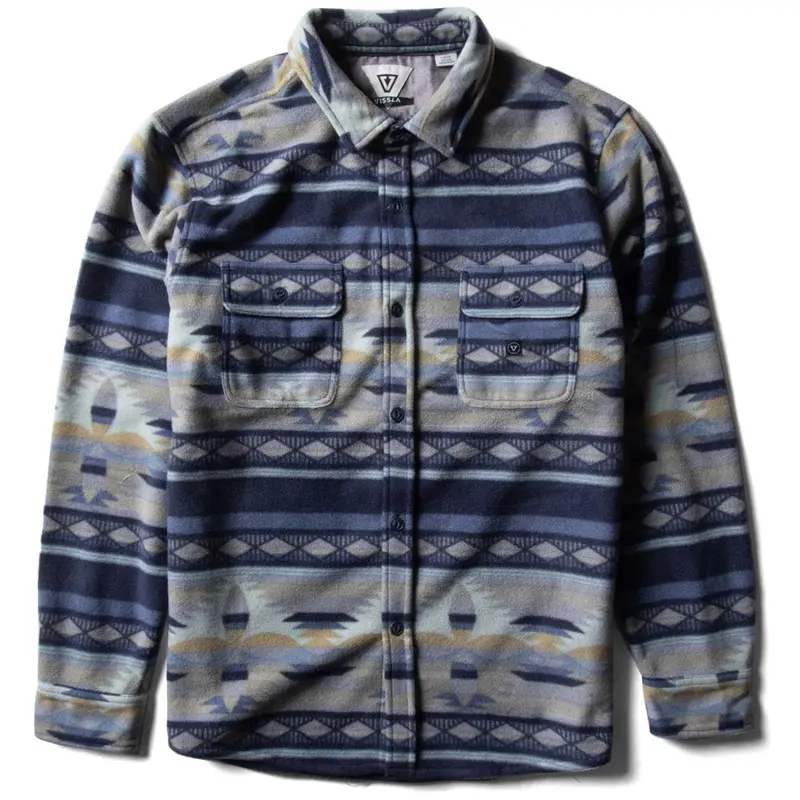 Vissla Eco-Zy Long-Sleeve Flannel Shirt – Recycled Polar Fleece