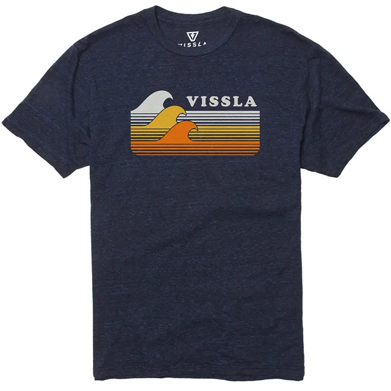 Vissla Reprise Printed Cotton T-Shirt – Short Sleeve Casual Top