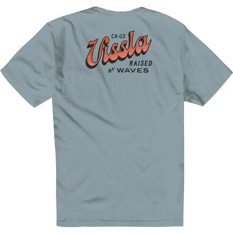 Vissla Sunset Shadow Premium Pocket Tee – Artistic Print Detail