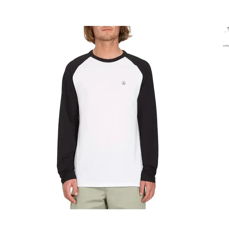 Volcom Pen Long Sleeve T-Shirt – Black and White Contrast