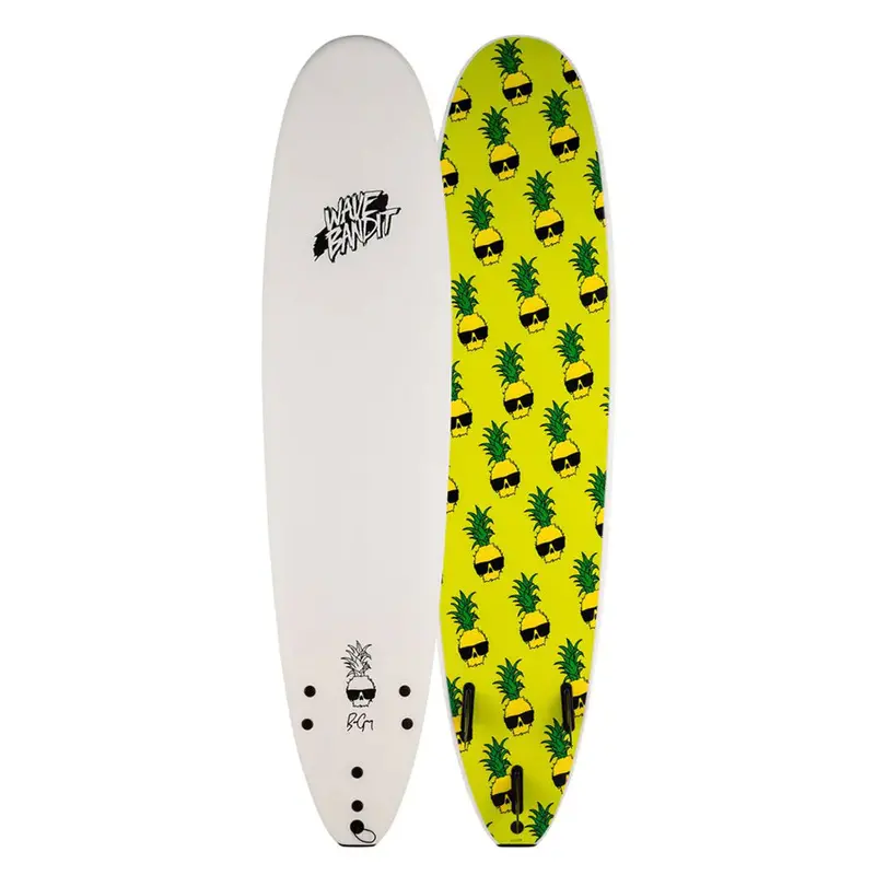 Wave Bandit Ben Gravy Easy Rider 8ft Soft Surfboard – White