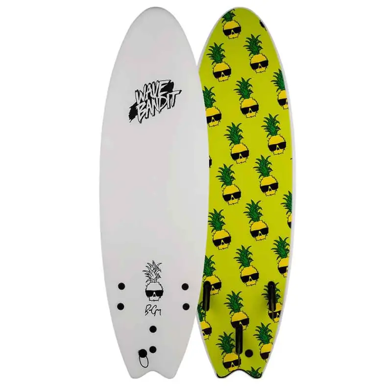 Wave Bandit Performer 6’6 Soft Surfboard – Ben Gravy Edition, Black
