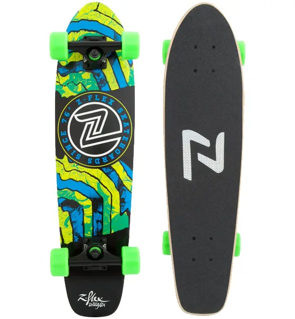 Z Flex Delirium 29-Inch Cruiser Skateboard – Green/Black